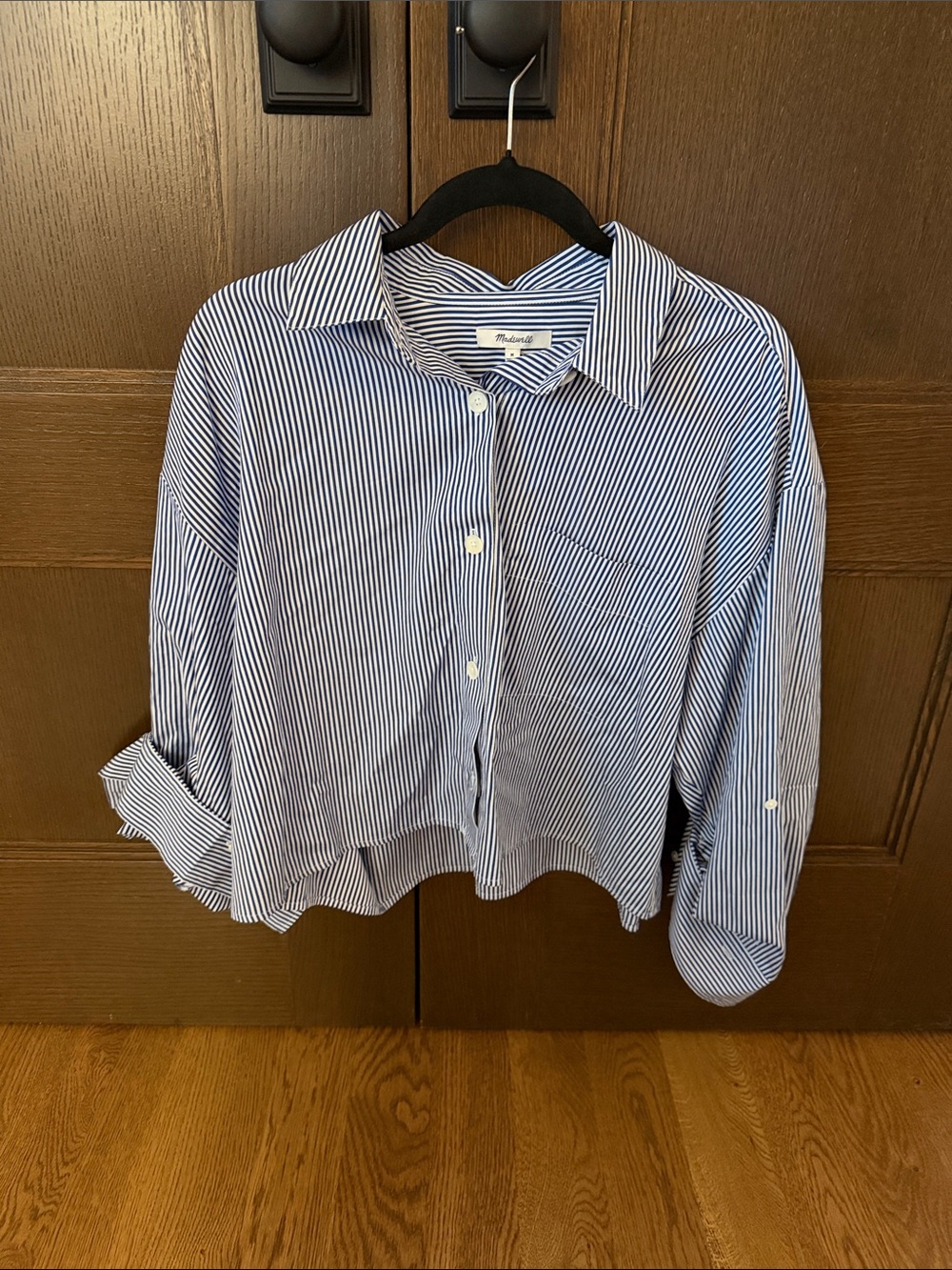 Madewell Navy & White Striped Button-Down Shirt for Kids